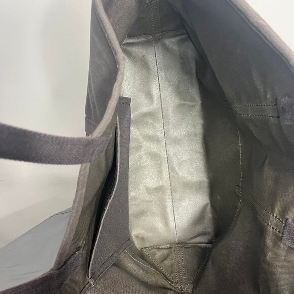 Eddie Bauer Boat Tote XL Waxed Canvas Bag Well Seasoned Outdoor Utility Garden - Picture 4 of 15